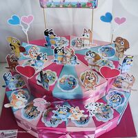 Картонена торта Блу и Бинго 18 / Bluey and Bingo 18