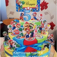 Картонена торта  СУПЕР МАРИО  1 / Super Mario