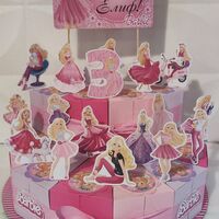 Картонена торта Барби 8 / Barbie 8