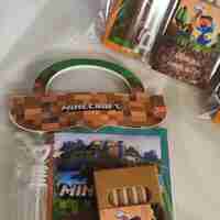 Книжка за оцветяване  МАЙНКРАФТ  + цветни моливи + сапунени мехури