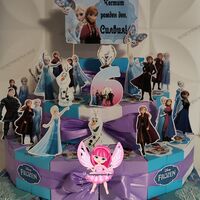 Картонена торта Замръзналото кралство 18 / FROZEN 18