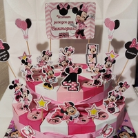 Картонена торта Мини Маус / Minnie Mouse