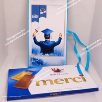 Кутия за пари с шоколад Merci  за абитуриент