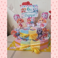 Картонена торта ПЕС ПАТРУЛ СКАЙ И ЕВЕРЕСТ 24 /  Paw Patrol Skye 24
