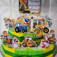 Картонена торта СТРОИТЕЛНИ МАШИНИ 7  / Construction machines 7