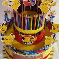 Торта от книжки и моливи ПИКАЧУ 7 / Pikachu