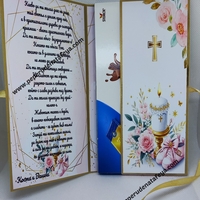 Картичка - кутия с шоколад Merci с място за банкноти -  СВЕТО КРЪЩЕНИЕ
