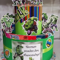 Торта от книжки и моливи ХЪЛК 4