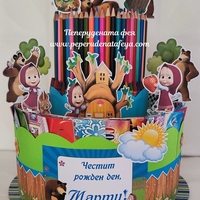 Торта от книжки и моливи МАША И МЕЧОКА 2 / Маша и Медведь