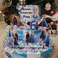 Картонена торта Замръзналото кралство 2/ FROZEN 2