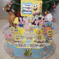 Картонена торта  СПОНДЖ БОБ 3 / SPONGE BOB 3