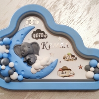 Нощна лампа Облак - Слонче на облаче върху луна