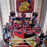 Картонена торта  Калинката и черният котарак / Miraculous