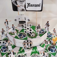 Картонена торта ФУТБОЛ Ювентус / Роналдо 5 / Juventus / Ronaldo