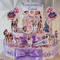 Картонена торта K-POP DEMON HUNTERS / Кей-поп: Ловци на демони