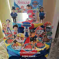 Картонена торта ПЕС ПАТРУЛ 9 / Кучешки патрул 9 / Paw Patrol 9