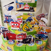 Картонена торта ПАТРУЛИРАЩИ КОЛИ 2/ Car partol