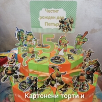 Картонена торта Костенурките Нинджа / Turtles