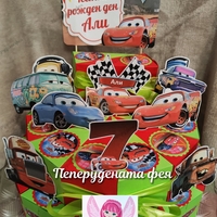 Картонена торта Маккуин 1 / Mcqueen