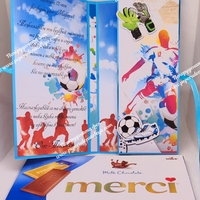 Кутия за пари с шоколад Мерси - Рожден ден Футбол