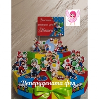 Картонена торта  СУПЕР МАРИО 5  / Super Mario