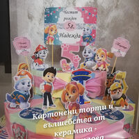Картонена торта ПЕС ПАТРУЛ СКАЙ И ЕВЕРЕСТ 2 /  Paw Patrol Skye 2