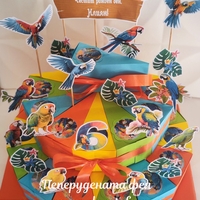Картонена торта ПАПАГАЛЧЕТА