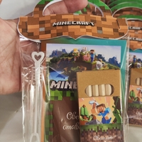 Книжка за оцветяване  МАЙНКРАФТ  + цветни моливи + сапунени мехури