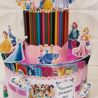 Торта от книжки и моливи ДИСНИ ПРИНЦЕСИ 15  / Disney Princess