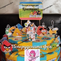 Картонена торта Енгри Бърдс / Angry Birds