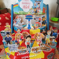 Картонена торта ПЕС ПАТРУЛ 6 / Кучешки патрул 6 / Paw Patrol  6