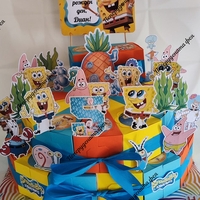 Картонена торта  СПОНДЖ БОБ 3 / SPONGE BOB 3