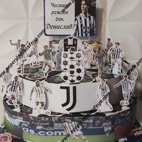 Картонена торта ФУТБОЛ Ювентус / ВЛАХОВИЧ 2  / Juventus /  Vlahovic
