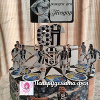 Картонена торта ФУТБОЛ Ювентус / Роналдо 5 / Juventus / Ronaldo