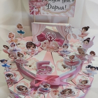 Картонена торта Балерини 1