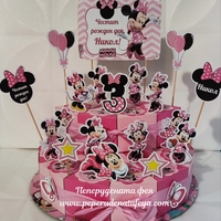Картонена торта Мини Маус 3 / Minnie Mouse