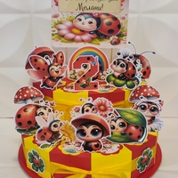 Картонена торта Сладката калинка 1