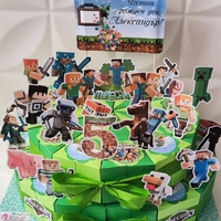 Картонена торта Майнкрафт 7 / Minecraft 7