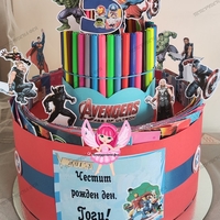 Торта от книжки и моливи Отмъстители / Avengers