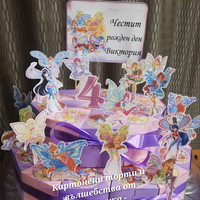 Картонена торта  Клуб Уинкс 1 / Club WinX 1