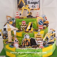 Картонена торта СТРОИТЕЛНИ МАШИНИ 7  / Construction machines 7