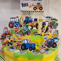 Картонена торта ТРАКТОРЧЕТА 5 / Tractors 5