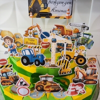 Картонена торта СТРОИТЕЛНИ МАШИНИ 7  / Construction machines 7