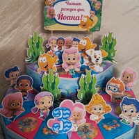 Картонена торта  РИБКИ ГУПИ  3/ Bubble Guppies 3