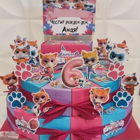 Картонена торта СУПЕР КОТЕТА/  SUPER KITTIES