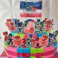 Картонена торта  ПИ ДЖИ МАСК 9 / PJ Masks 9