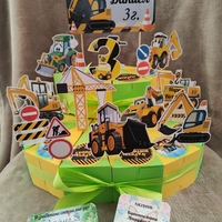 Картонена торта Строителни машини 3/ Construction machines