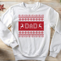 Коледен суичър за татко „DAD“ с елени