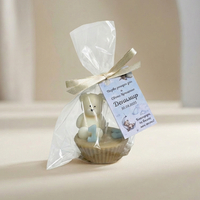 „Мече с мъфин – свещ с цифра за бебешки празник“