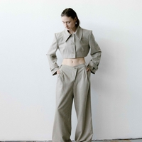 TRIANGLE TAUPE MELANGE TROUSERS